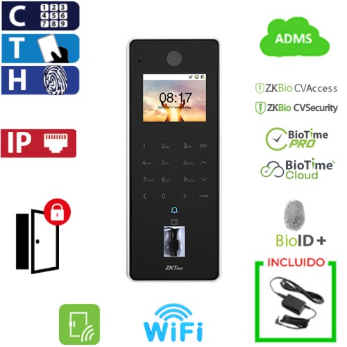                                                                         Terminal de Control de Acceso y Control de Tiempo y Asistencia ZKteco (F35 Wifi)